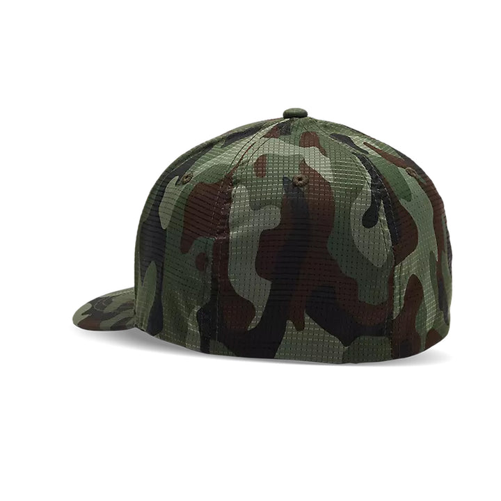 Fox Racing Fox Head Camo Tech Flexfit Hat Green Camo - Rear Side View