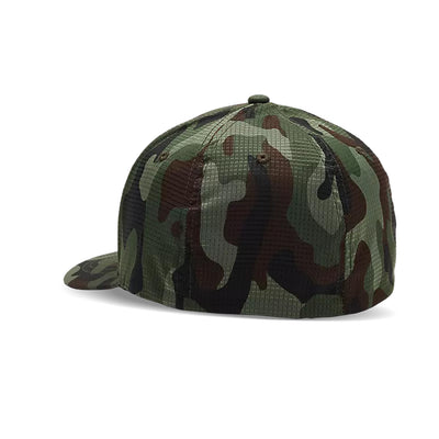 Fox Racing Fox Head Camo Tech Flexfit Hat Green Camo - Rear Side View