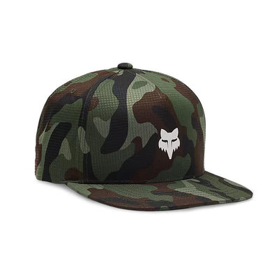 Fox Racing Fox Head Camo Tech Snapback Hat Green Camouflage - Front Side View