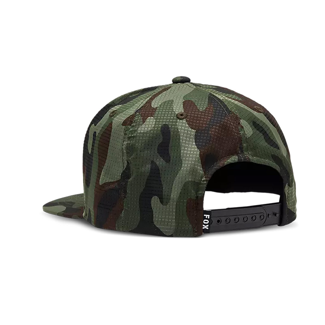 Fox Racing Fox Head Camo Tech Snapback Hat Green Camouflage - Rear Side View