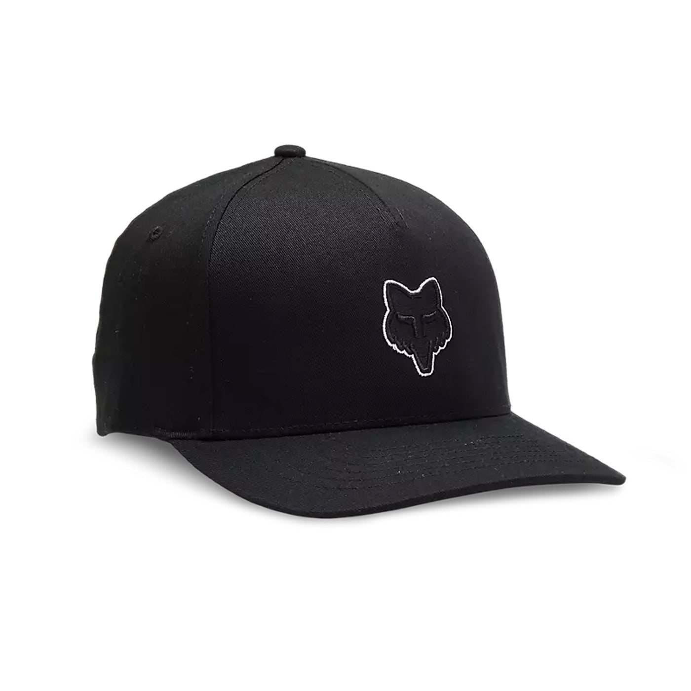 Fox Racing Fox Head Flexfit Hat Black - Front Side View