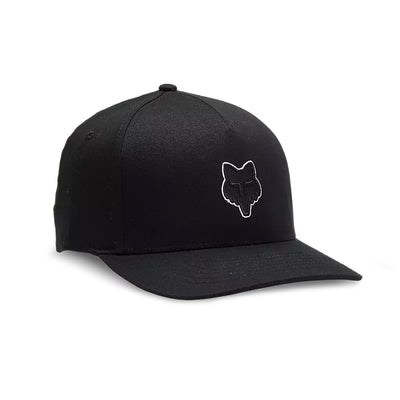 Fox Racing Fox Head Flexfit Hat Black - Front Side View