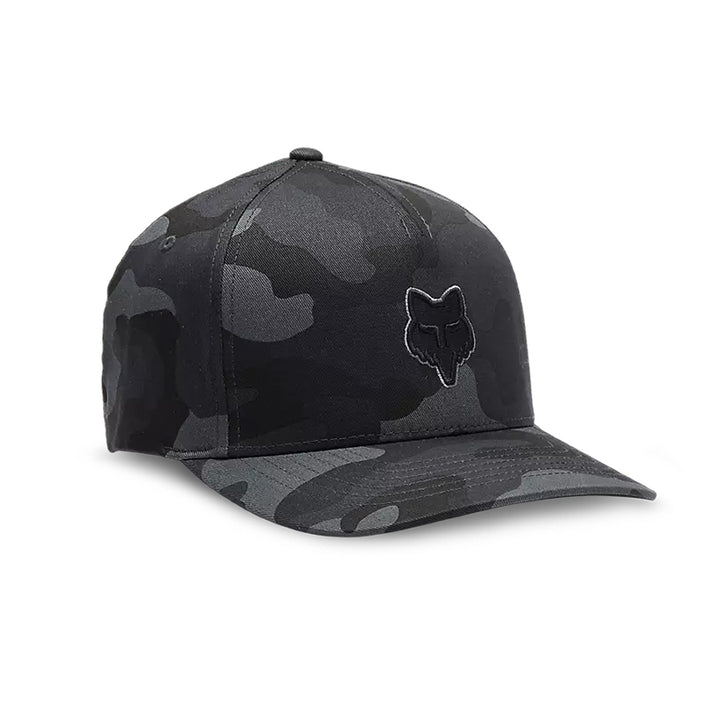 Fox Racing Fox Head Flexfit Hat Black Camo - Front Side View