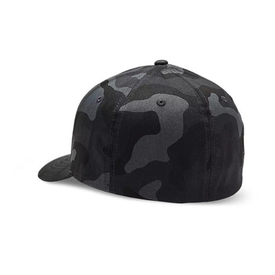 Fox Racing Fox Head Flexfit Hat Black Camo - Rear Side View