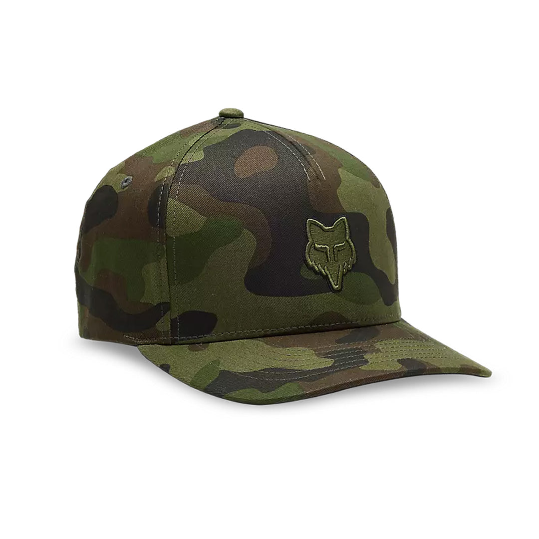 Fox Racing Fox Head Flexfit Hat Green Camo - Front Side View