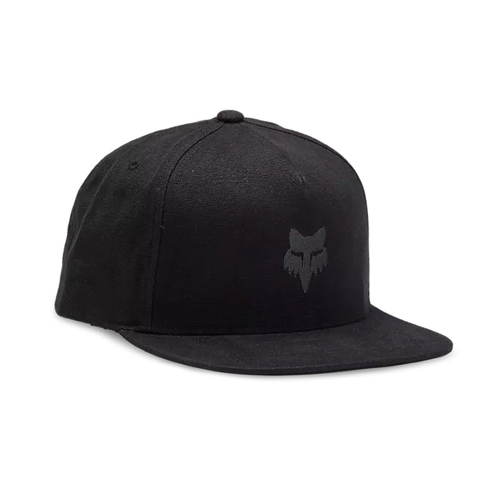 Fox Racing Fox Head Snapback Hat Black/Charcoal Grey - Front Side View