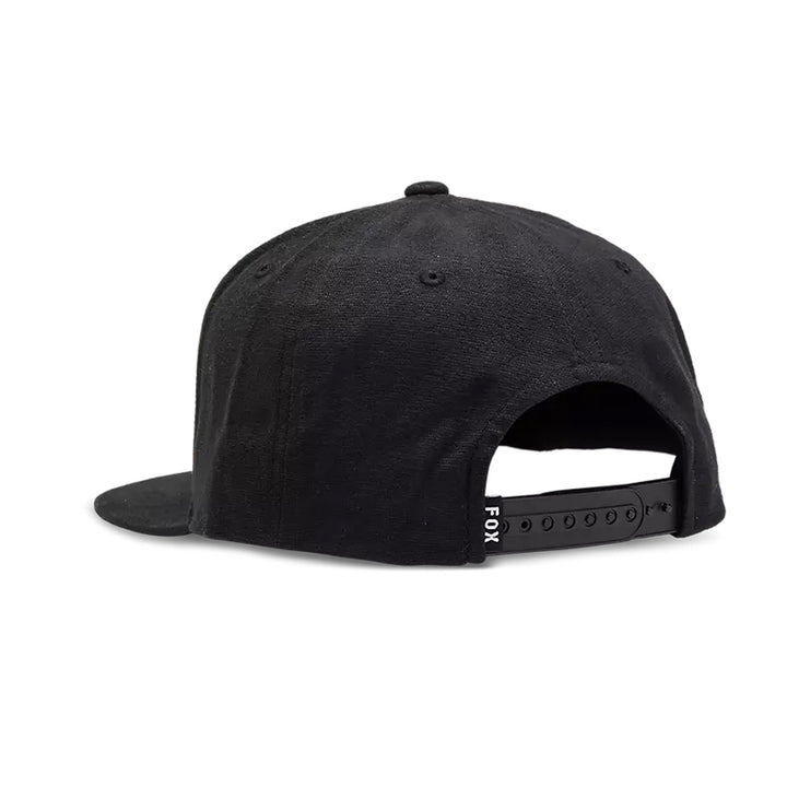 Fox Racing Fox Head Snapback Hat Black/Charcoal Grey - Rear Side View