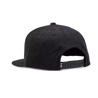 Fox Racing Fox Head Snapback Hat Black/Charcoal Grey - Rear Side View