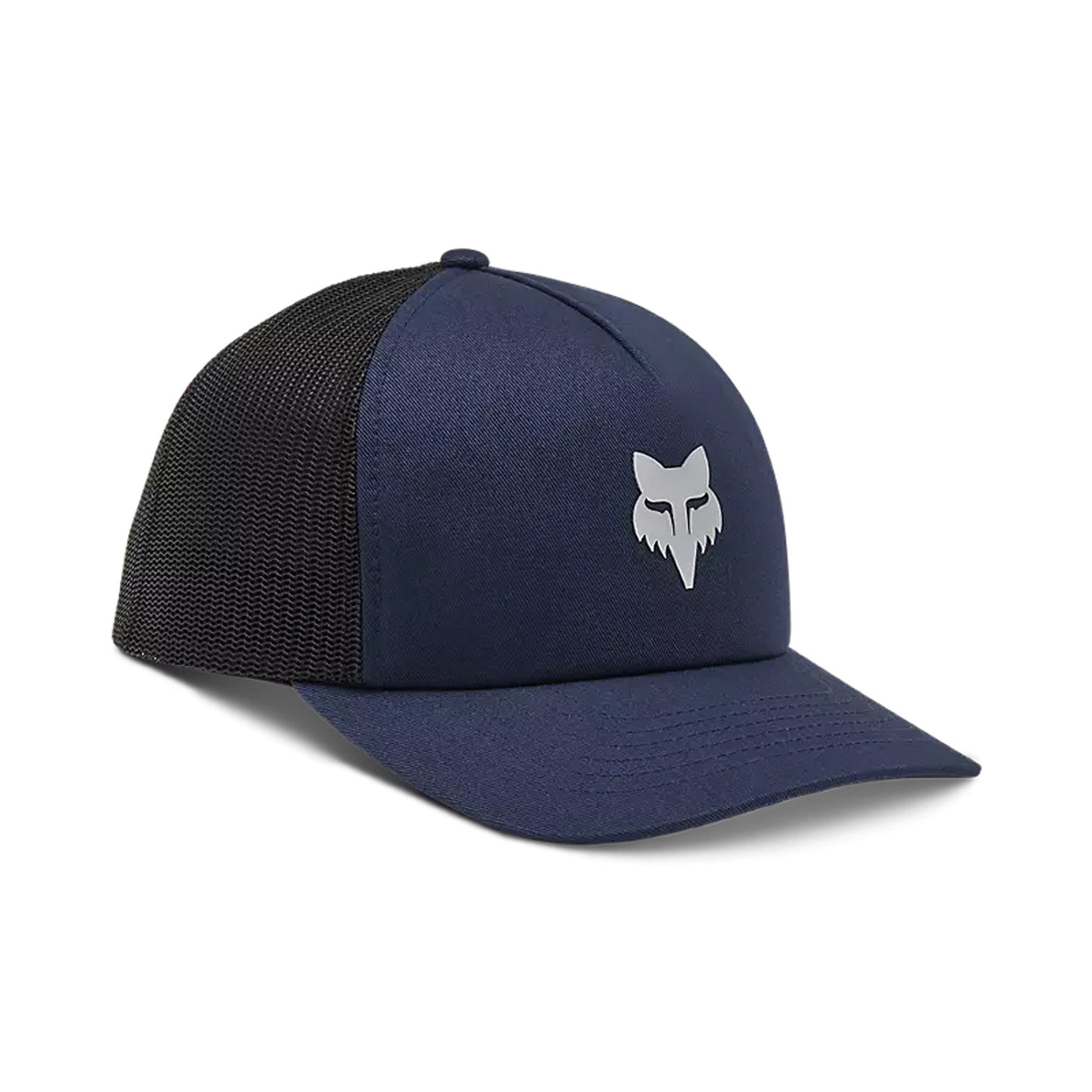 Fox Racing Fox Head Trucker Hat Midnight Blue - Front Side View