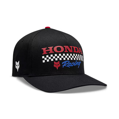 Fox Racing Honda Flexfit Hat Black - Front Side View
