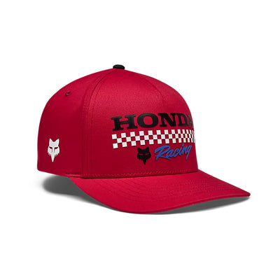 Fox Racing Honda Flexfit Hat Red - Front Side View