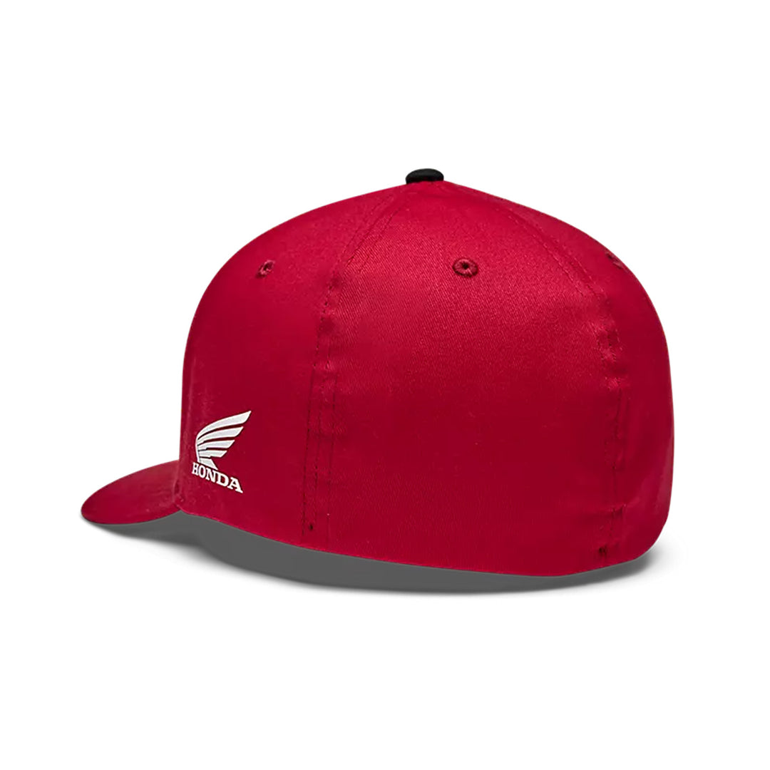 Fox Racing Honda Flexfit Hat Red - Rear Side View