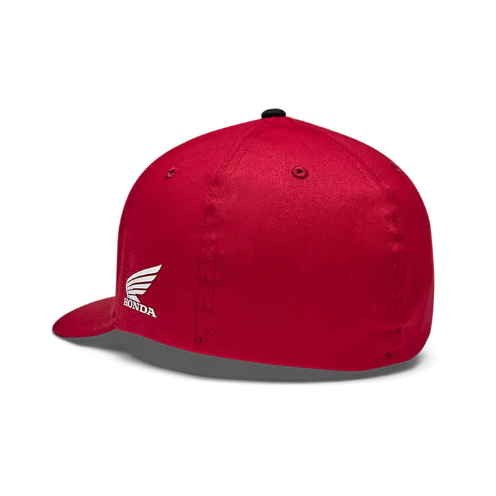 Fox Racing Honda Flexfit Hat Red - Rear Side View