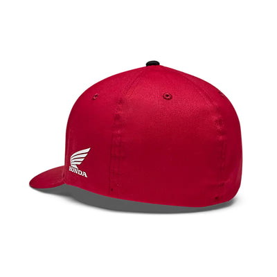 Fox Racing Honda Flexfit Hat Red - Rear Side View