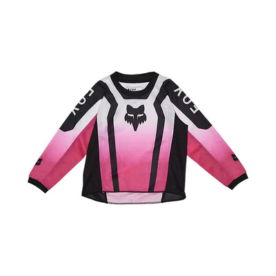 Fox Racing Kids Girls 180 Lean Jersey Black/Pink - Front View