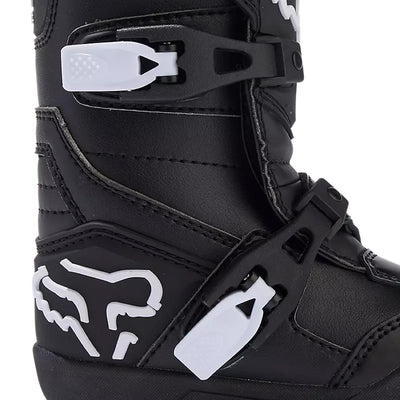 Fox Racing Kids Comp Boots Black - Close-up View of Ankle