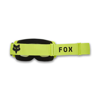 Fox Racing Main Core Clear Lens Goggles Fluorescent Yellow - Rear View with Side Strap