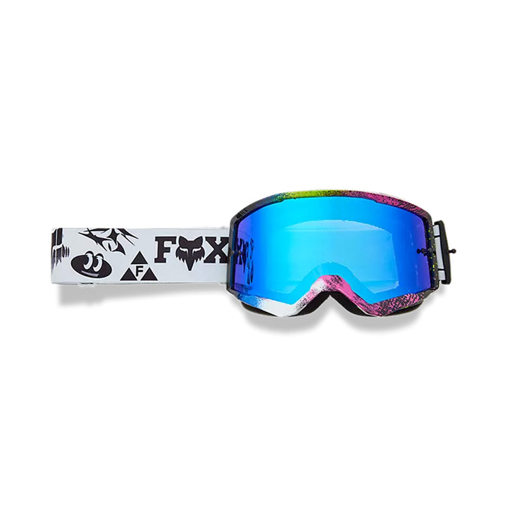 Fox Racing Main Image Cosmo Mirrored Lens Goggles - Front View with Straps to One Side