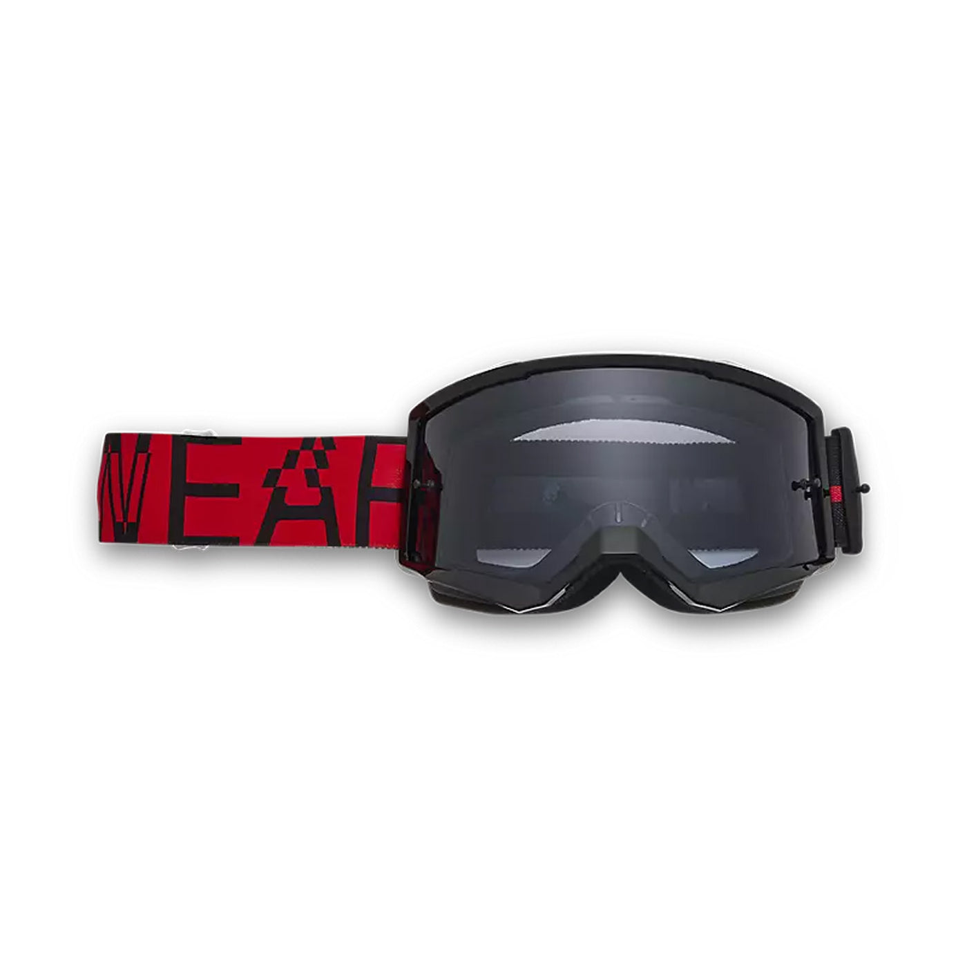 Fox Racing Main Race Spec Mirrored Lens Goggles Fluorescent Red - Front View with Side Strap