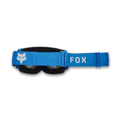 Fox Racing Main Core Mirrored Lens Goggles True Blue - Rear View with Side Strap