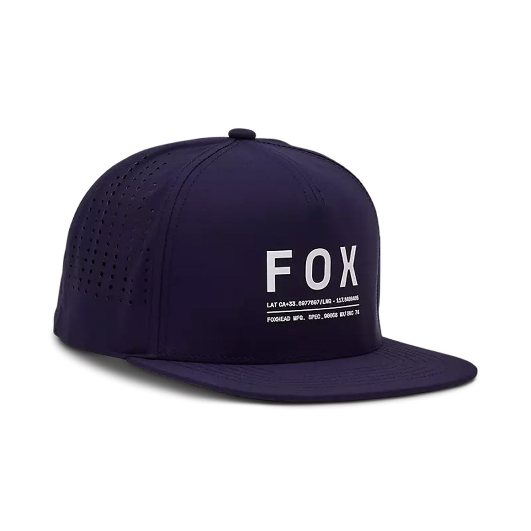 Fox Racing Non Stop Tech Snapback Hat Midnight Blue - Front Side View