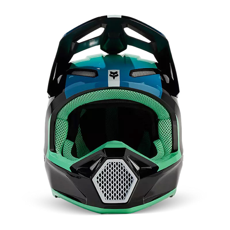 Fox Racing V1 Ballast Helmet Black/Blue - Front View