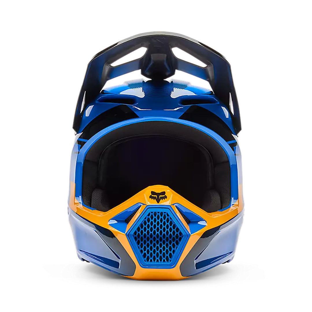 Fox Racing V1 Collect Helmet Blue - Front View