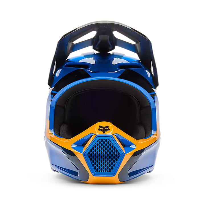 Fox Racing V1 Collect Helmet Blue - Front View