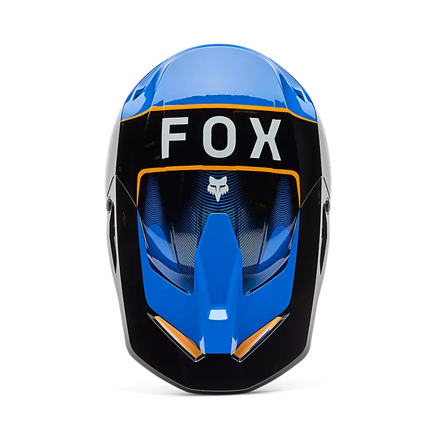 Fox V1 フルフェイスヘルメット ネイビー/イエロー Fox Racing V1 Collect Helmet | Sprocketz | Richmond, VA