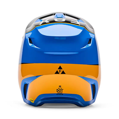 Fox Racing V1 Collect Helmet Blue - Rear View