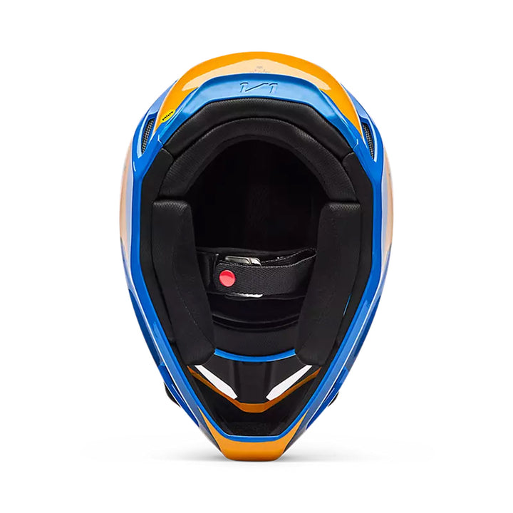 Fox Racing V1 Collect Helmet Blue - Bottom Up View
