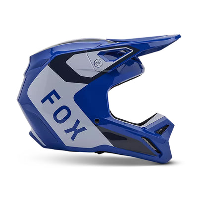 Fox Racing V1 Lean Helmet Blue - Side View