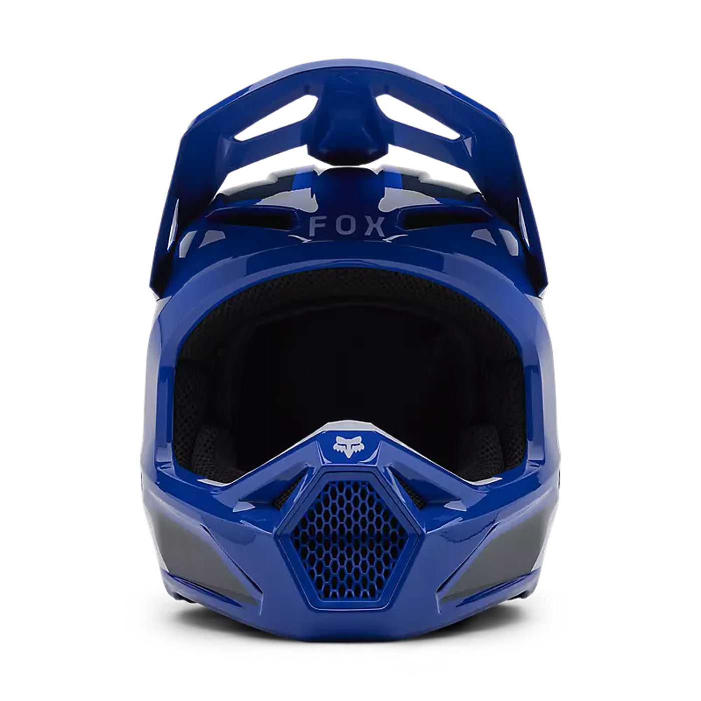 Fox Racing V1 Lean Helmet Blue - Front View