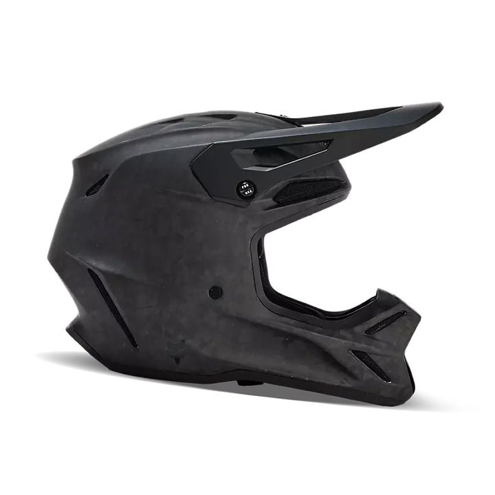 Fox Racing V3 RS Carbon Helmet Matte Black - Right Side View