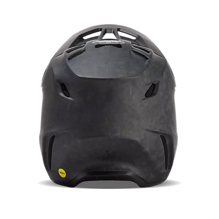 Fox Racing V3 RS Carbon Helmet Matte Black - Rear View