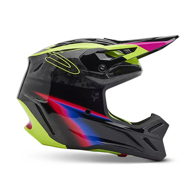 Fox Racing V3 RS Energy Helmet Black - Side View