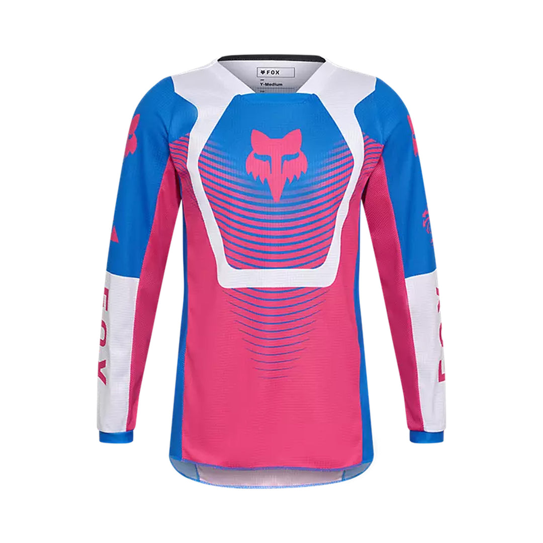 Fox Racing Youth 180 Collect Jersey Blue/Pink - Front View