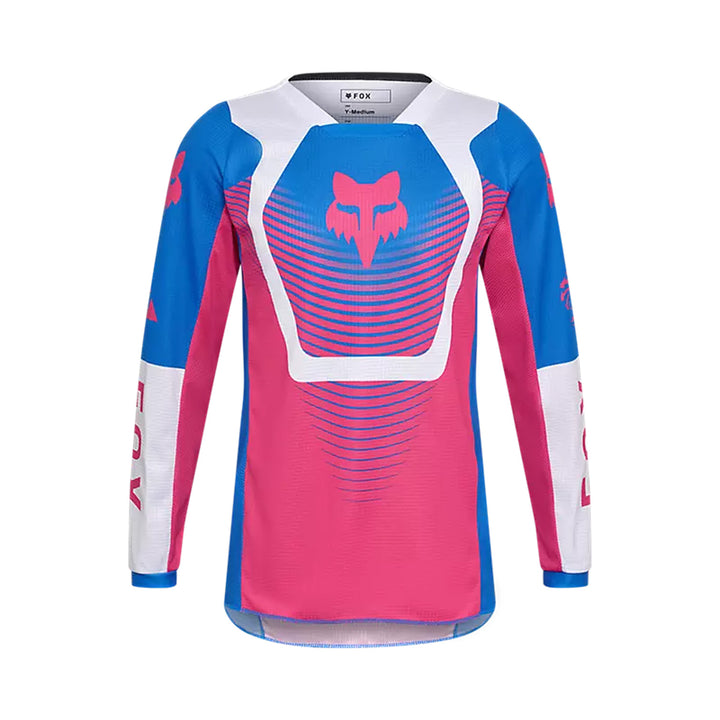 Fox Racing Youth 180 Collect Jersey Blue/Pink - Front View