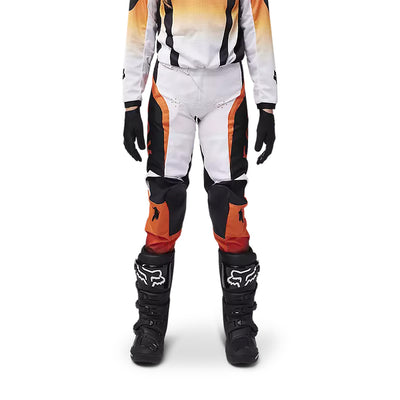 Fox Racing Youth 180 Lean Pants Fluorescent Orange - Front View of Model Posing in Pants