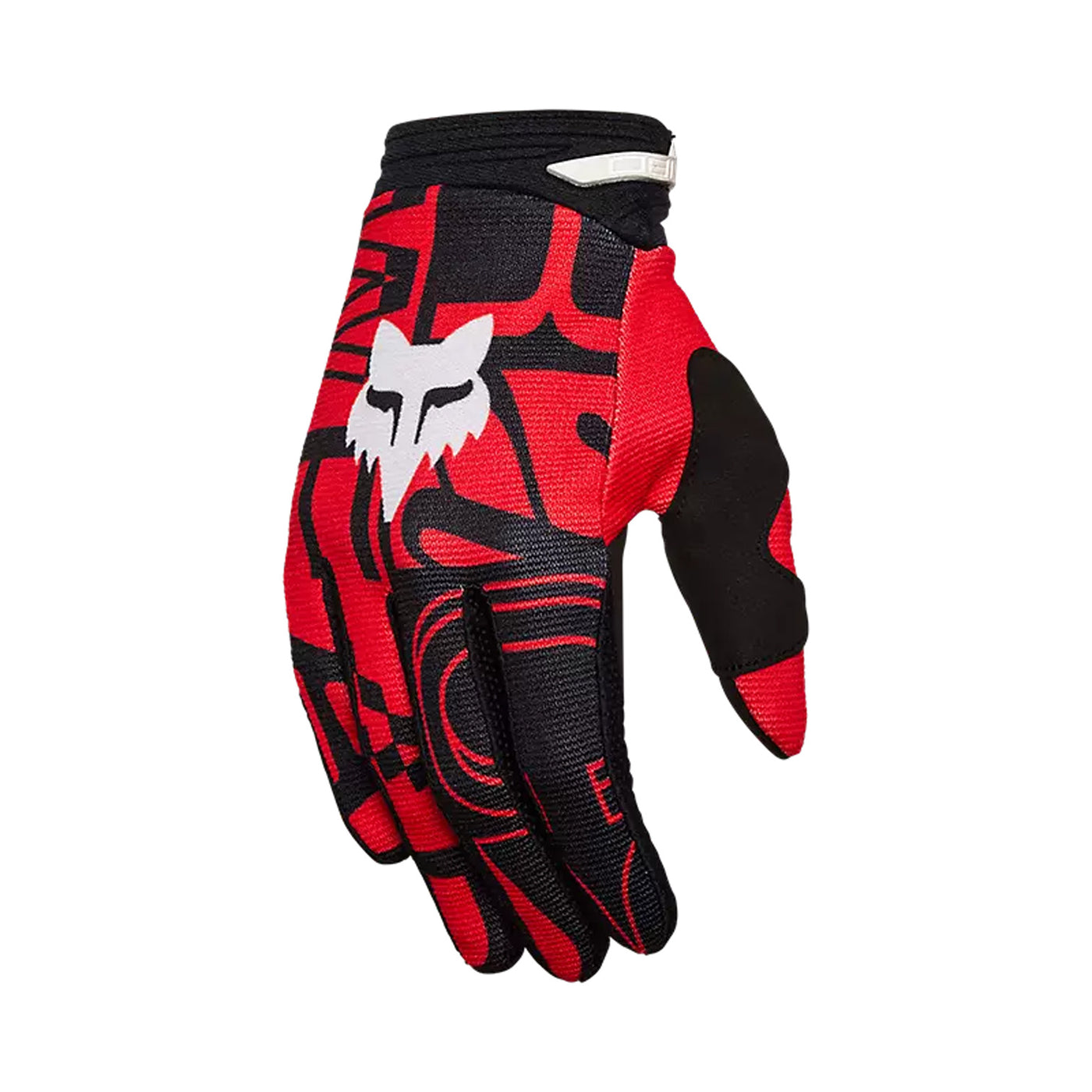 Fox Racing Youth 180 Race Spec Gloves Fluorescent Red - Back of Hand View