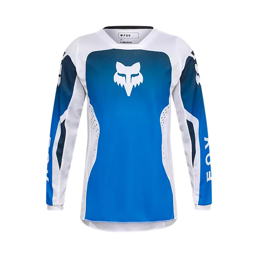 Fox Racing Youth 180 Shield Jersey Blue - Front View