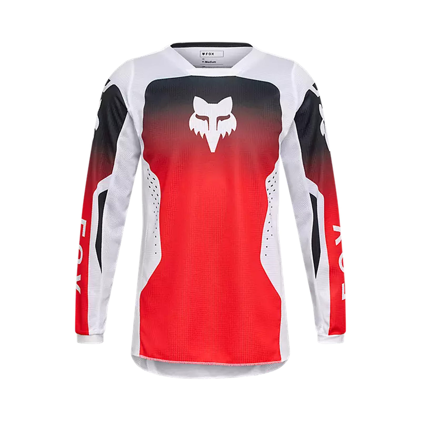 Fox Racing Youth 180 Shield Jersey Fluorescent Red - Front View