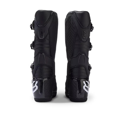 Fox Racing Youth Comp Boots Black - Rear View of Pair