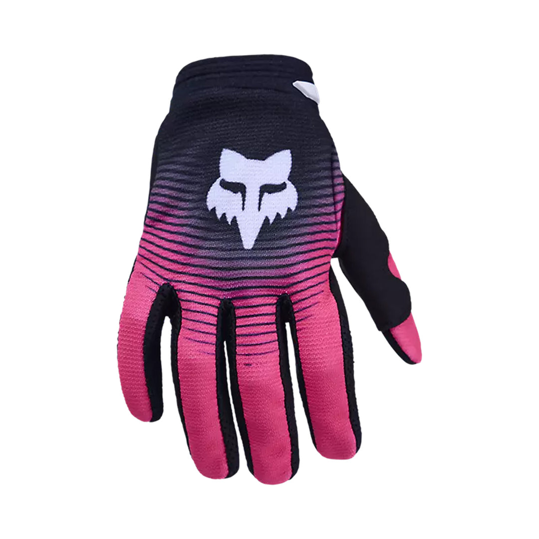 Fox Racing Youth Girls 180 Collect Gloves Black/Pink - Back of Hand View