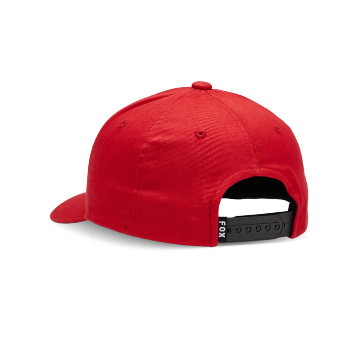 Fox Racing Youth Legacy 110 Snapback Hat Flame Red - Rear Side View