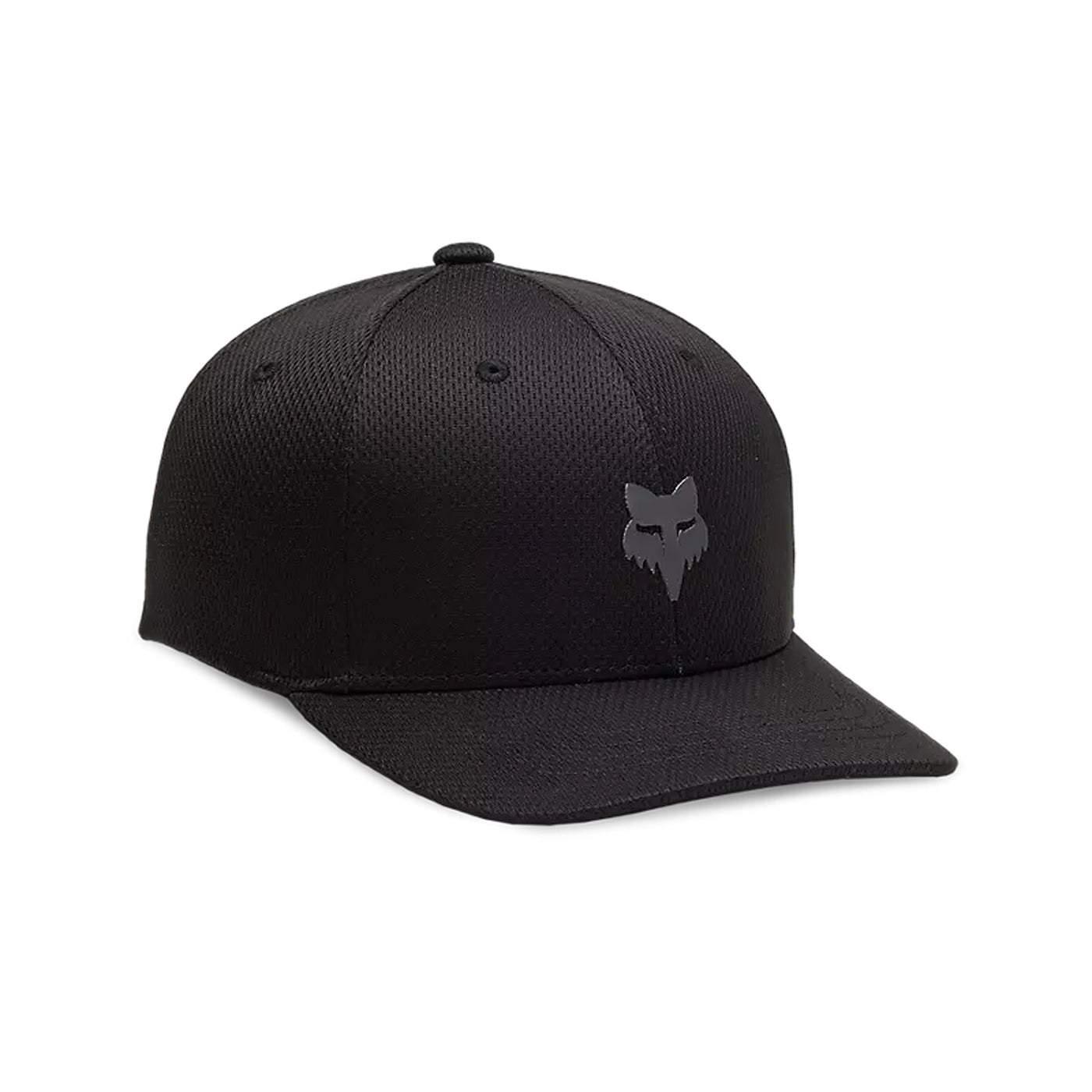Fox Racing Youth Lithotype 110 Snapback Hat Black - Front Side View