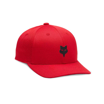 Fox Racing Youth Lithotype 110 Snapback Hat Flame Red - Front Side View