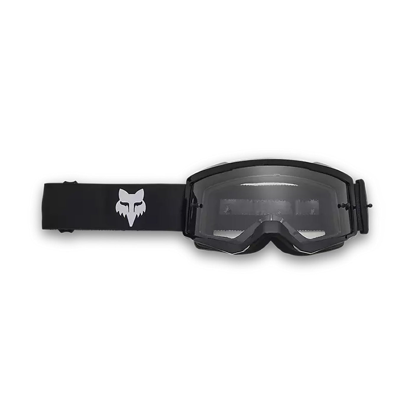 Fox Racing Youth Main Core Goggles Black - Front View with Side Strap