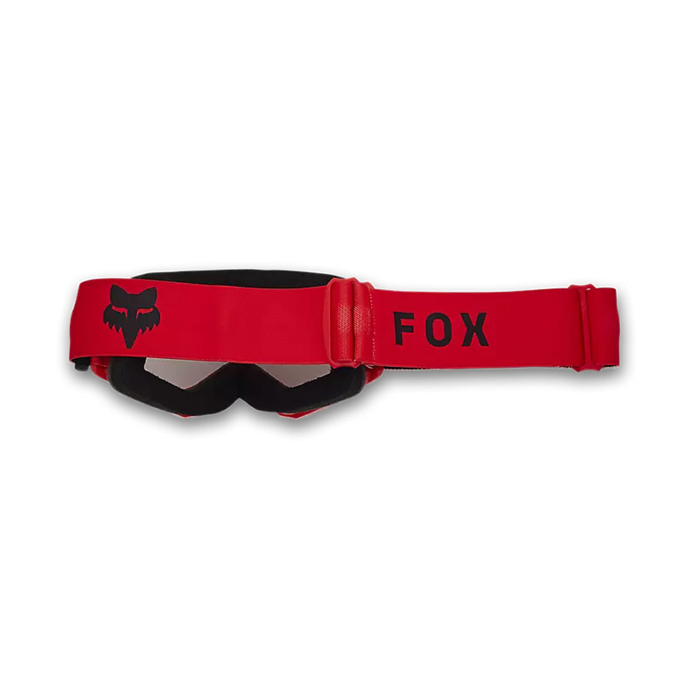 Fox Racing Youth Main Core Goggles Fluorescent Red - Rear View with Side Strap