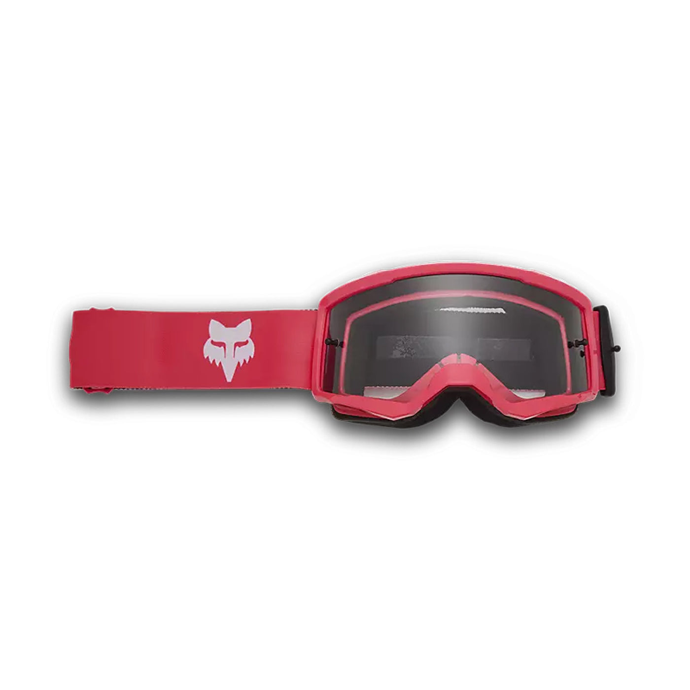 Fox Racing Youth Main Core Goggles Pink - Front View with Side Strap